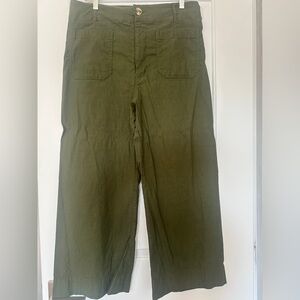 Anthropologie Maeve Colette Dark Green Trousers Size 33